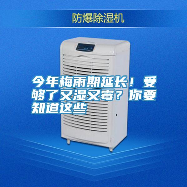 今年梅雨期延長！受夠了又濕又霉？你要知道這些
