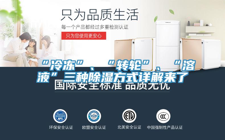 “冷凍”、“轉(zhuǎn)輪”、“溶液”三種除濕方式詳解來(lái)了