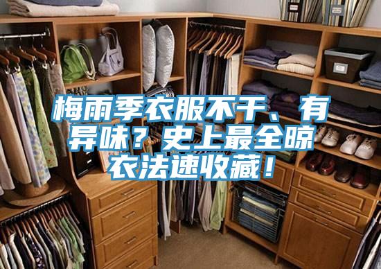 梅雨季衣服不干、有異味？史上最全晾衣法速收藏！