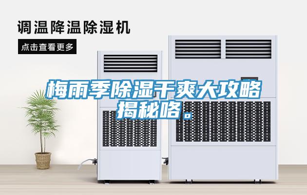 梅雨季除濕干爽大攻略揭秘咯。
