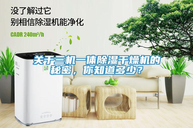 關(guān)于三機(jī)一體除濕干燥機(jī)的秘密，你知道多少？