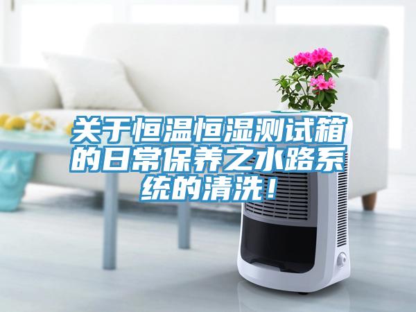 關于恒溫恒濕測試箱的日常保養(yǎng)之水路系統(tǒng)的清洗！