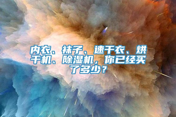 內(nèi)衣、襪子、速干衣、烘干機、除濕機，你已經(jīng)買了多少？