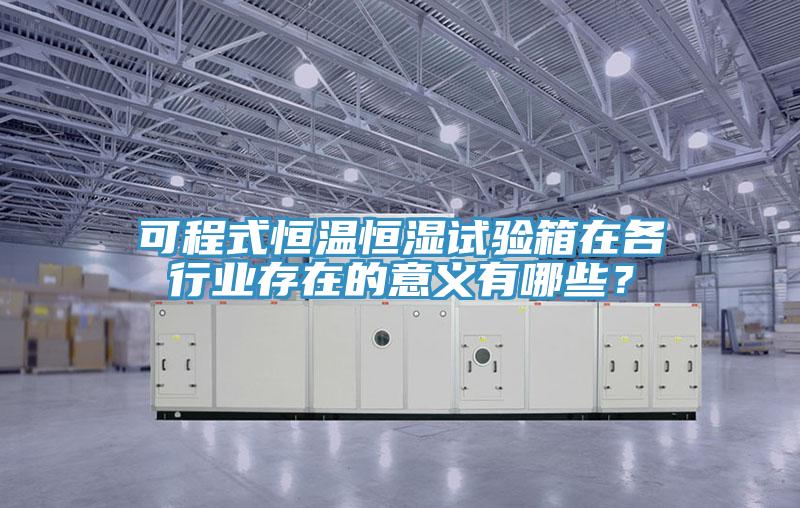 可程式恒溫恒濕試驗箱在各行業(yè)存在的意義有哪些？