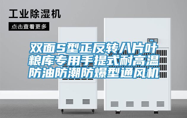 雙面S型正反轉(zhuǎn)八片葉糧庫專用手提式耐高溫防油防潮防爆型通風機