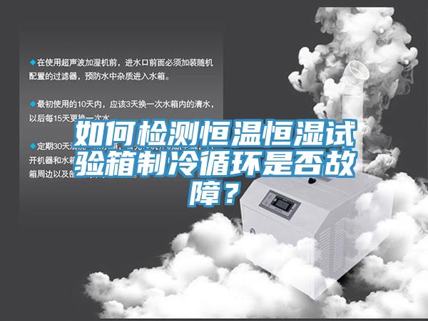 如何檢測恒溫恒濕試驗(yàn)箱制冷循環(huán)是否故障？