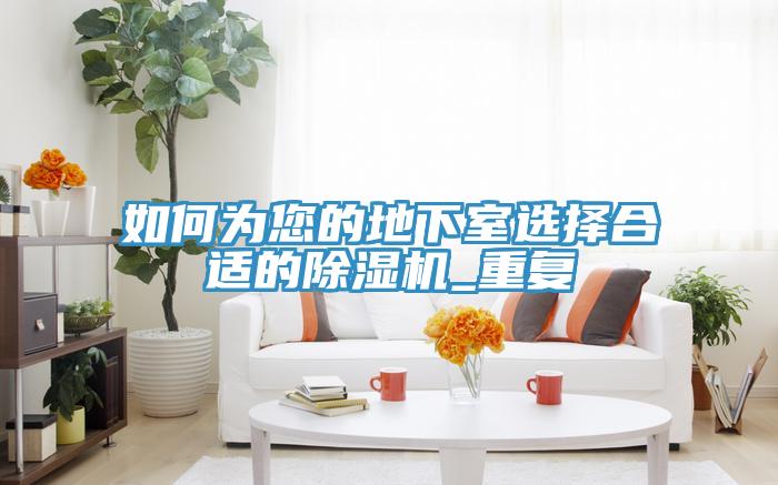 如何為您的地下室選擇合適的除濕機(jī)_重復(fù)