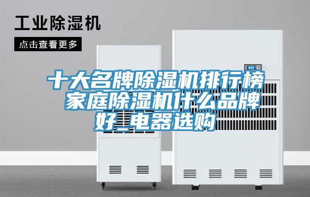 十大名牌除濕機(jī)排行榜 家庭除濕機(jī)什么品牌好_電器選購