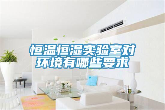 恒溫恒濕實驗室對環(huán)境有哪些要求