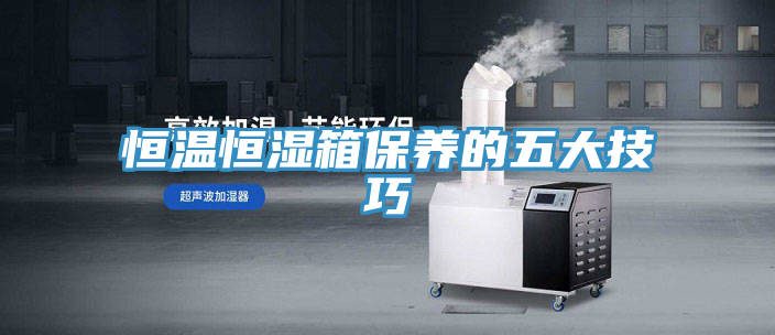 恒溫恒濕箱保養(yǎng)的五大技巧