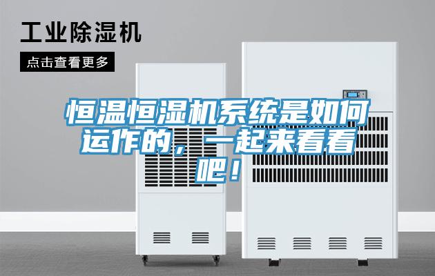 恒溫恒濕機(jī)系統(tǒng)是如何運(yùn)作的，一起來看看吧！