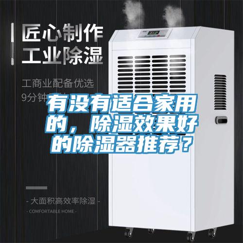 有沒有適合家用的，除濕效果好的除濕器推薦？