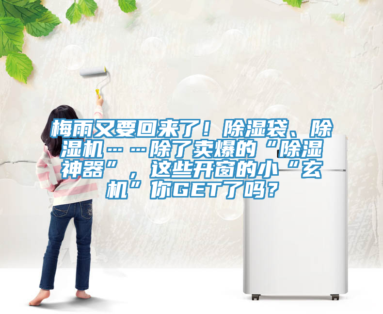 梅雨又要回來了！除濕袋、除濕機(jī)……除了賣爆的“除濕神器”，這些開窗的小“玄機(jī)”你GET了嗎？