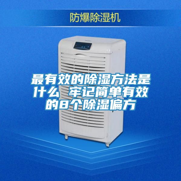 最有效的除濕方法是什么 牢記簡單有效的8個除濕偏方