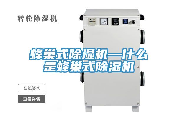 蜂巢式除濕機(jī)—什么是蜂巢式除濕機(jī)
