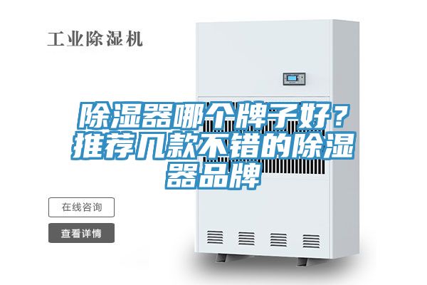 除濕器哪個牌子好？推薦幾款不錯的除濕器品牌