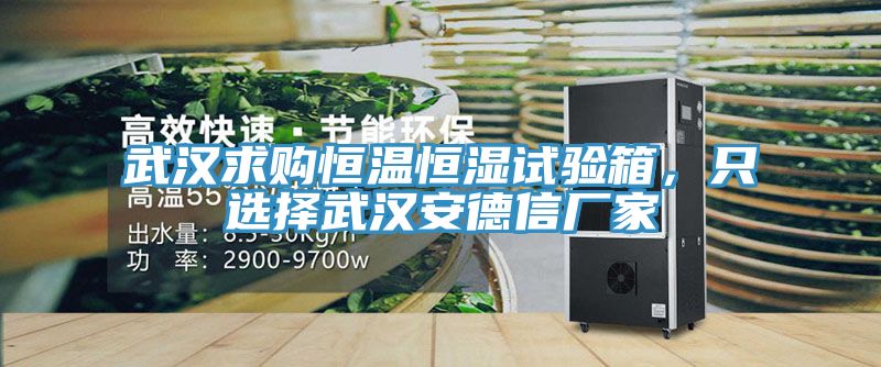 武漢求購(gòu)恒溫恒濕試驗(yàn)箱，只選擇武漢安德信廠家